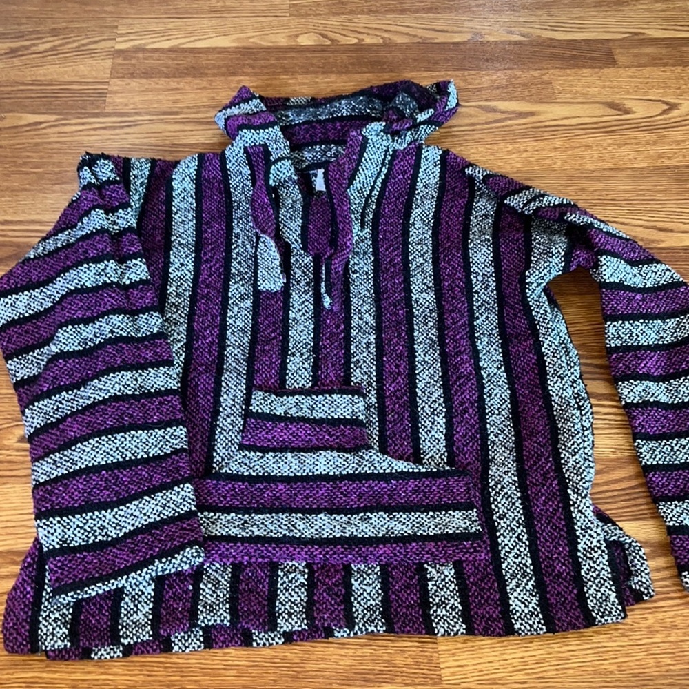 Handmade Drug Rug Hoodie from Mexico